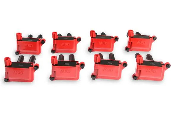 MSD IGNITION COIL - BLASTER - HEMI - RED - 8-PACK