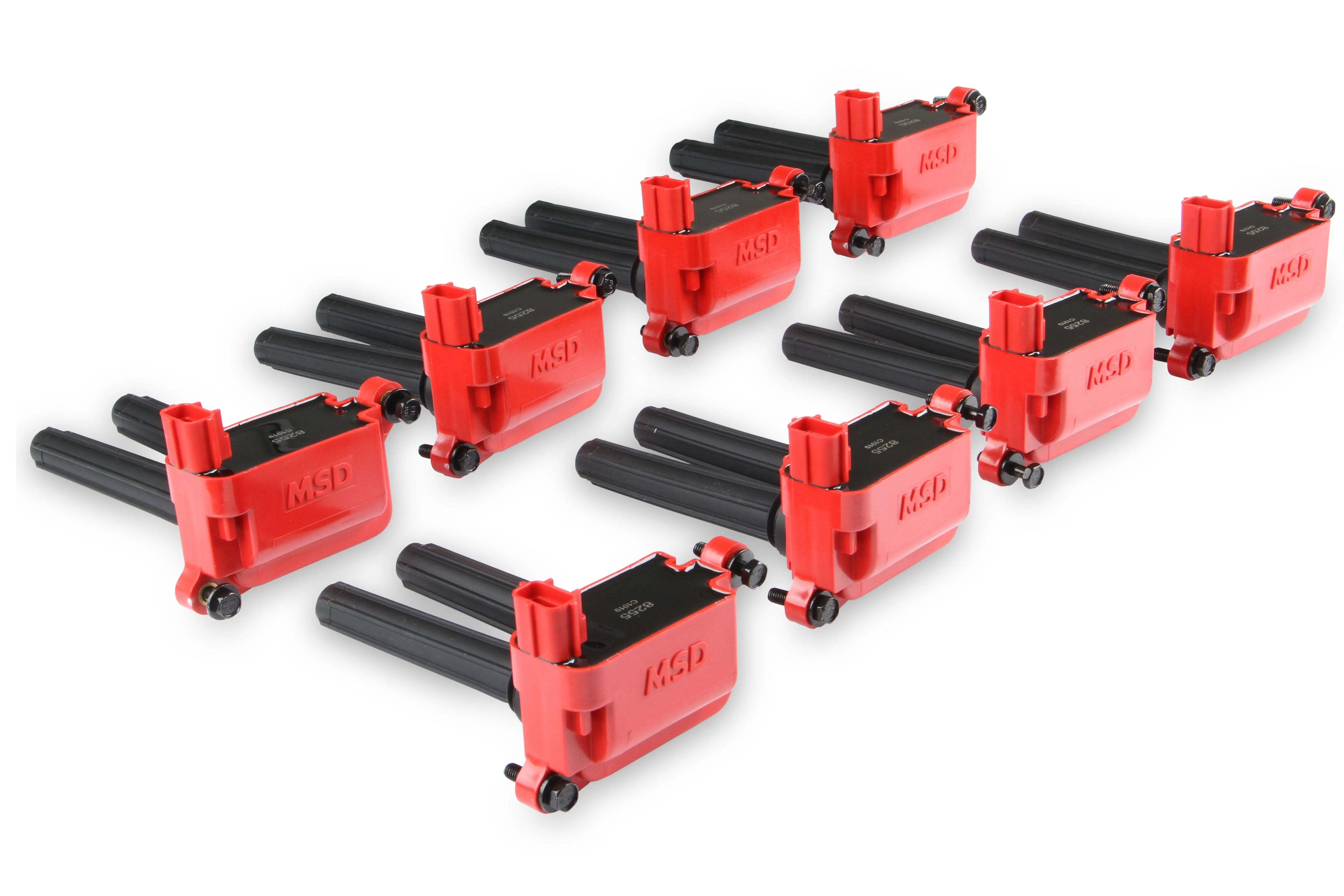 MSD IGNITION COIL - BLASTER - HEMI - RED - 8-PACK