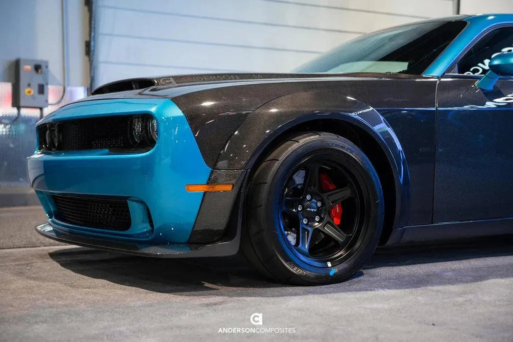 Anderson Composites 2018-2023 Dodge Challenger Wide Body Fender Flare Front Extensions