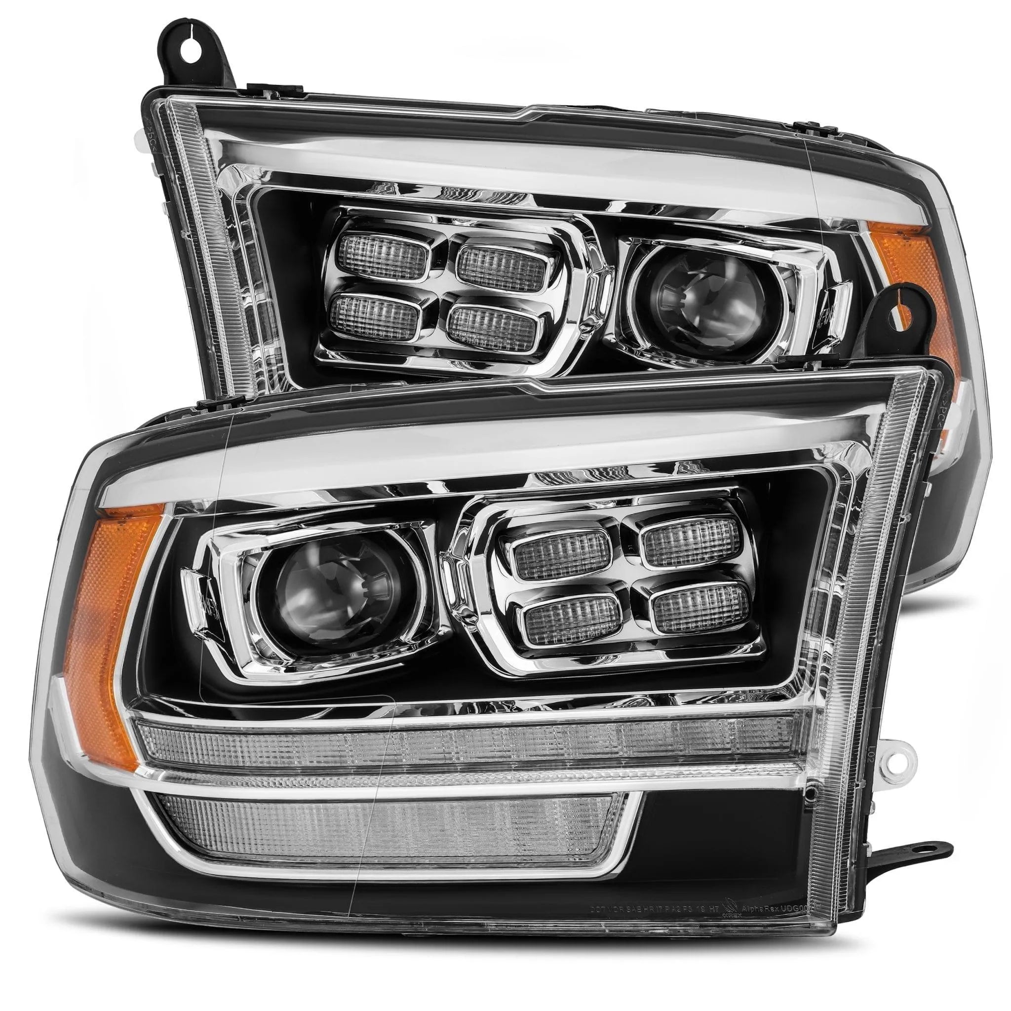 AlphaRex 09-18 Ram Truck PRO-Series (5th Gen 2500 Style) Projector Headlights Black
