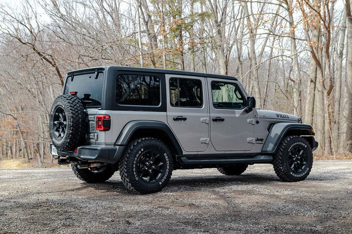 Corsa Sport / 2.75 in Cat-Back Single & Turn Downs | 2018-23 Jeep Wrangler & Jeep Gladiator JLU 3.6L (21124, 21123)