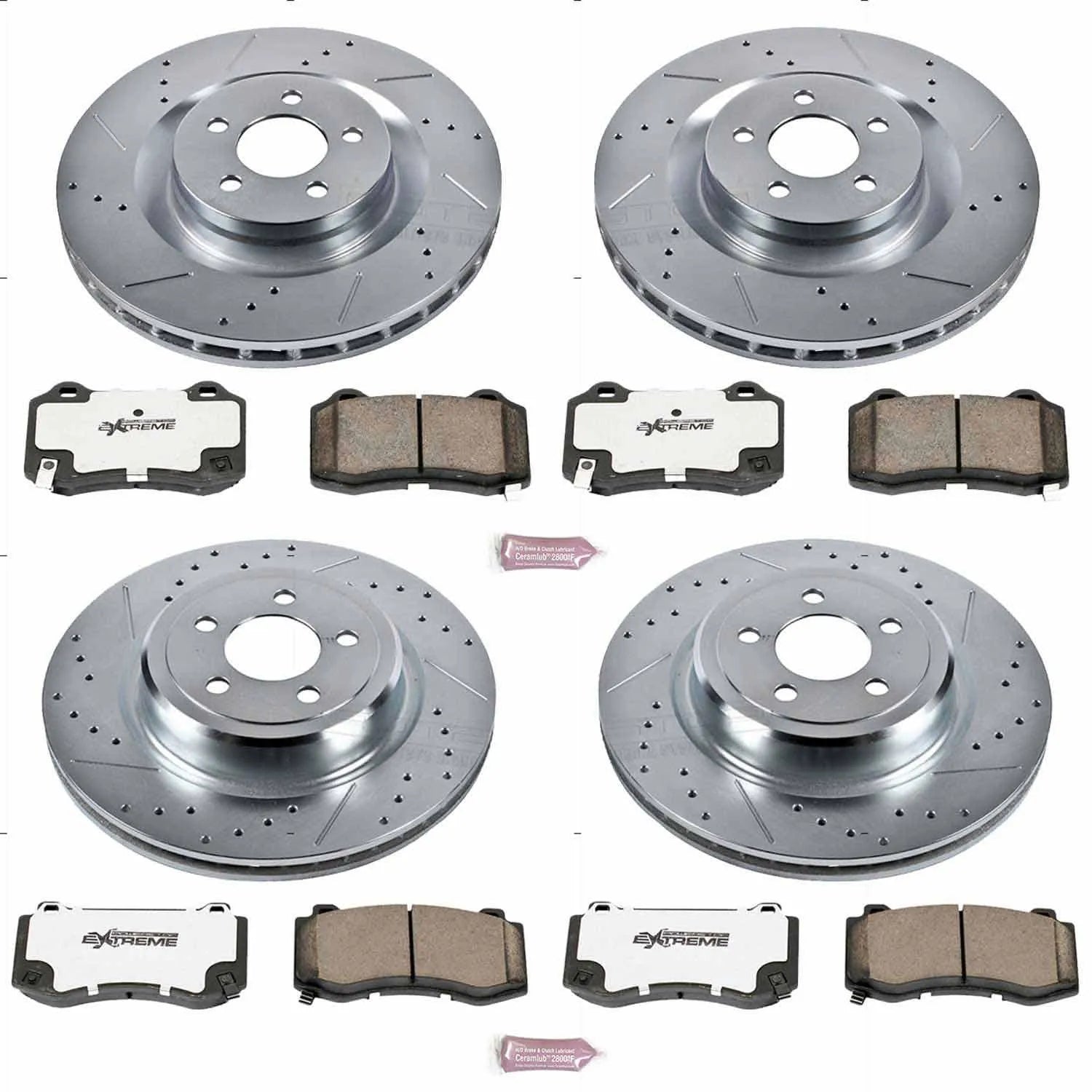 Power Stop Street Warrior Z26 2005-2023 Chrysler 300/Charger/Challenger Front & Rear 4 Piston Brembo