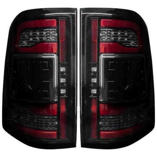 Recon Tail Lights For Ram 1500 & TRX 19-2024 Smoked Lens | w/ Scanning Red Turn Signal