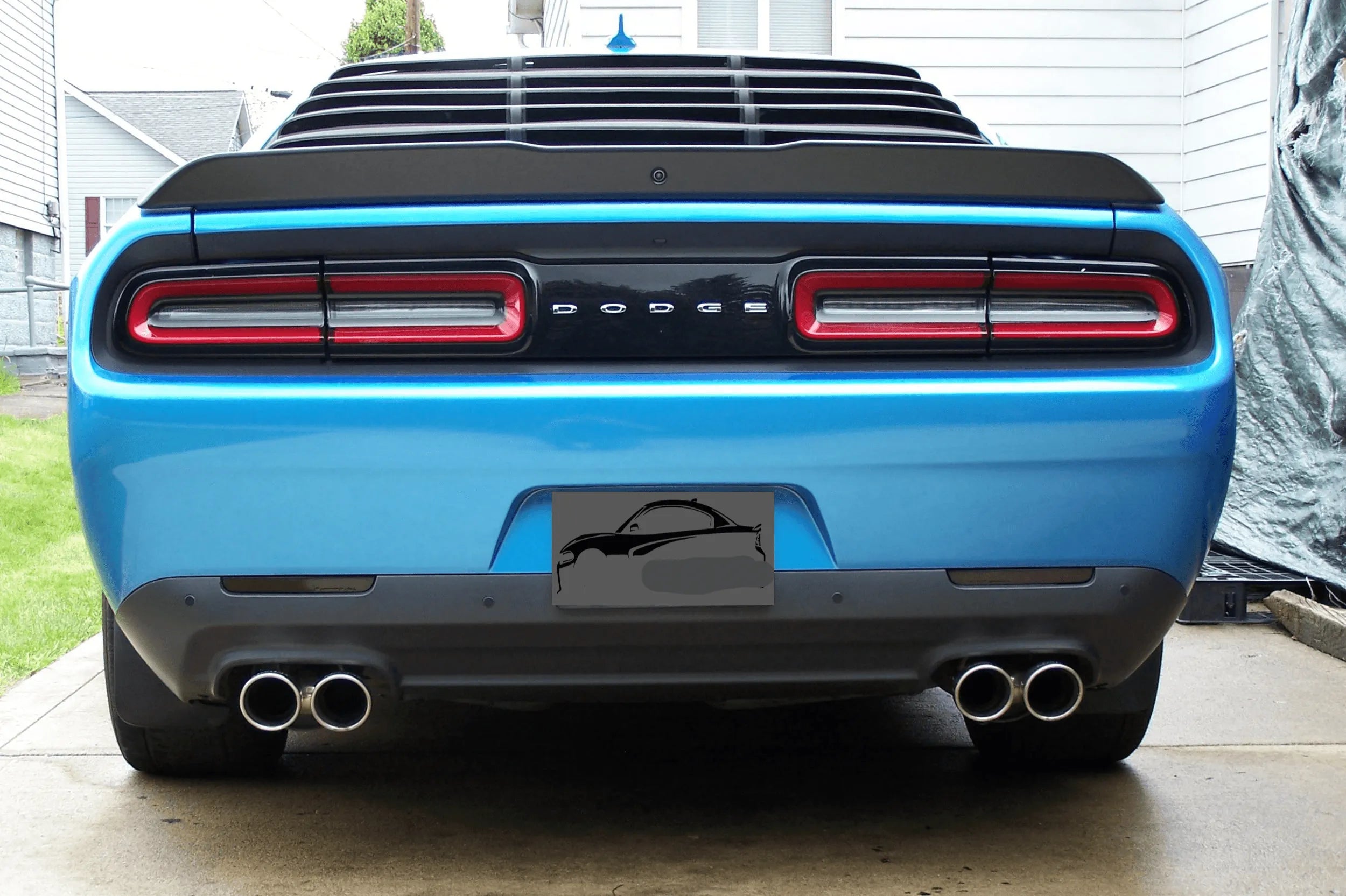 SRacing Rear Window Louver 09-23 Dodge Challenger