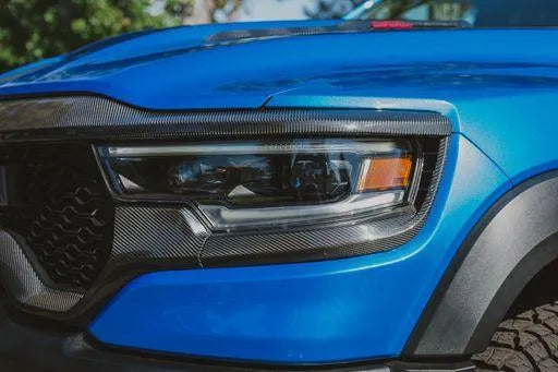ANDERSON COMPOSITES 2021-2024 RAM TRX TYPE-OE CARBON FIBER HEADLIGHT SURROUND (PAIR)