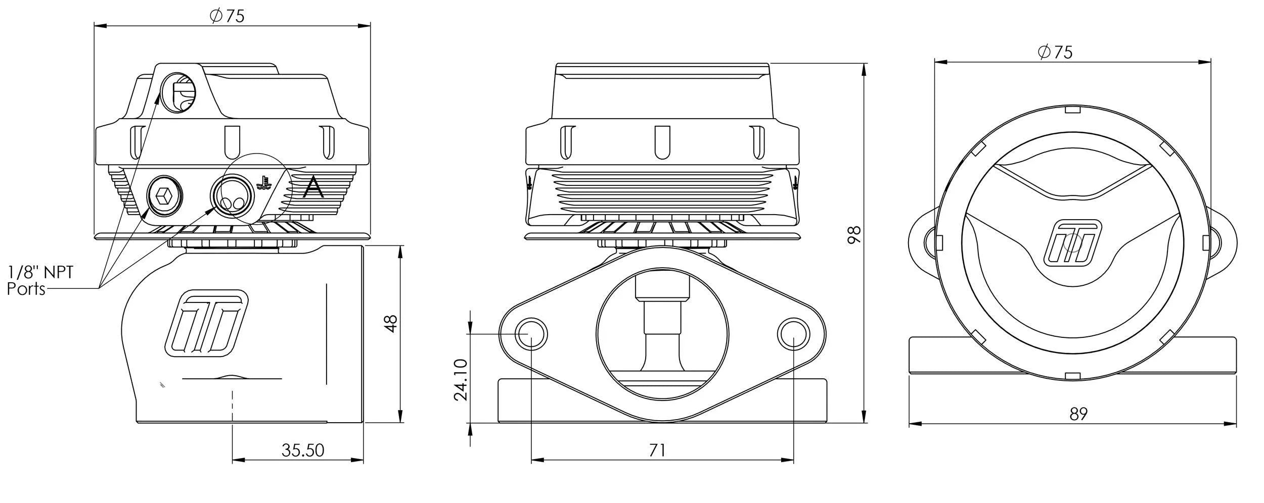 Turbosmart Ultragate 38MM 7PSI Bolt on GenV 2 Bolt