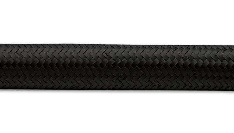 Vibrant -8 AN Black Nylon Braided Flex Hose (2 foot roll)