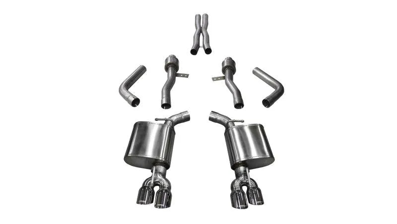 Corsa 15-20 Dodge Challenger Hellcat Dual Rear Exit Sport Exhaust w/ 3.5in Polished Tips
