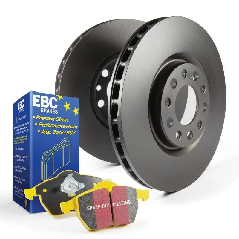 EBC Yellow Stuff Rear Pads and Rotors 06-23 Dodge Charger / Challenger R/T & Chrysler 300