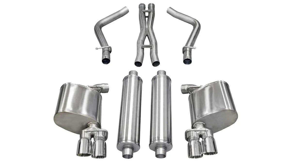 CORSA DODGE CHARGER 5.7L HEMI 2.5 DIA. CAT-BACK SYSTEM; DUAL REAR EXIT W/ TWIN 3 PRO-SERIES TIPS - SPORT EDITION; 2011-2014