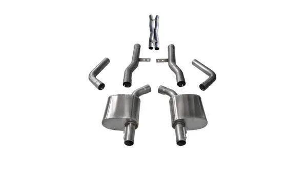 CORSA XTREME DODGE CHARGER R/T 5.7L XTREME CAT-BACK DUAL REAR EXIT WITH POLISHED DUMPS; 2017-2019