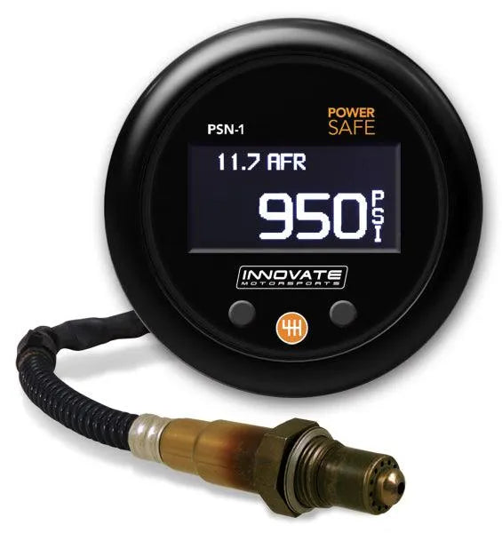 Innovate PSN-1 PowerSafe Nitrous Bottle Pressure / Wideband O2 Gauge Kit
