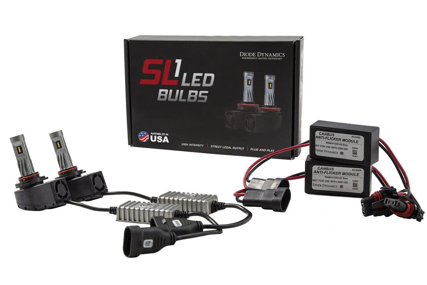 Diode Dynamics 2015-2023 Dodge Charger & Chrysler 300 LED Headlights Pair with AntiFlicker Modules