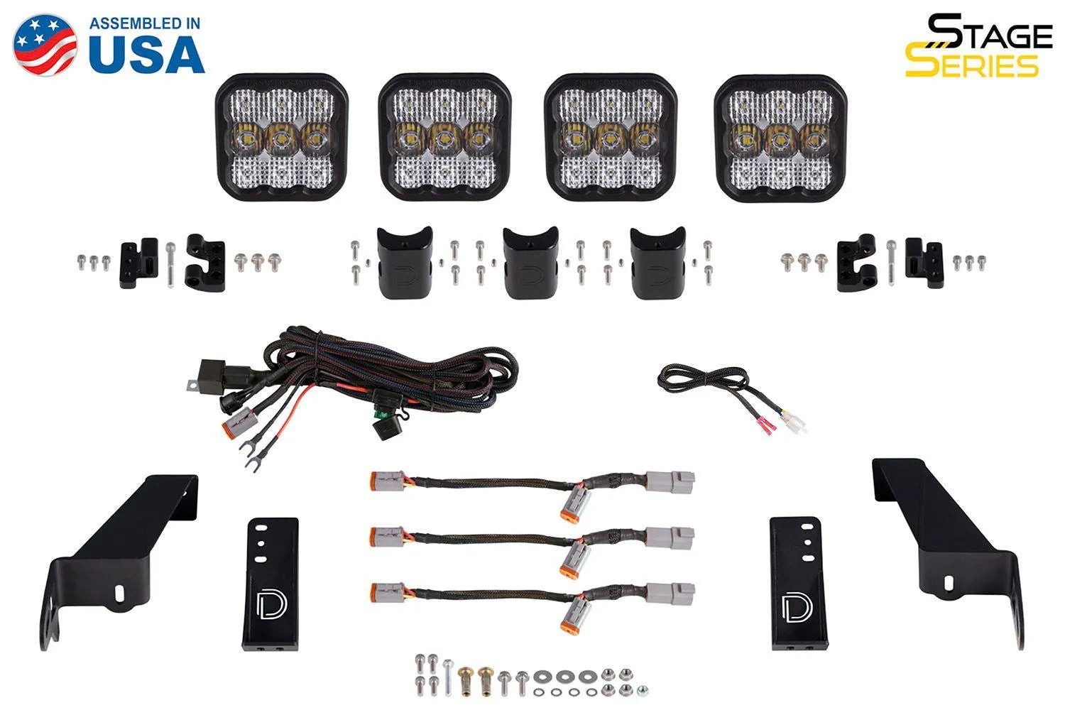 Diode Dynamics SS5 Grille CrossLink Lightbar Kit for 2018-2023 Jeep JL Wrangler