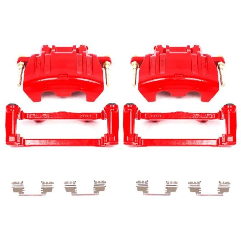 PowerStop Powdercoated Red Calipers 2005-2011 Dodge Charger/Challenger/300 W/ Two Piston Front