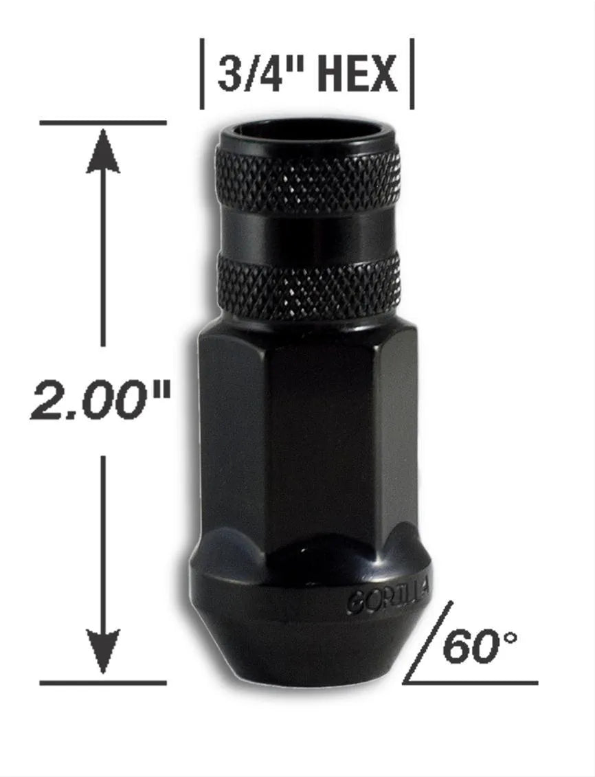 Gorilla Race Lug Nuts 14MM x 1.5 (Mopar Thread Pitch) Set of 20