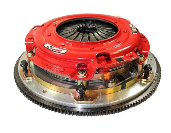 McLeod RXT Twin Disc Clutch Kit 2012-23 Challenger & Hellcat 1-1/8 x 26 Spline 0 BAL w/130T 8 Bolt AL Flywheel