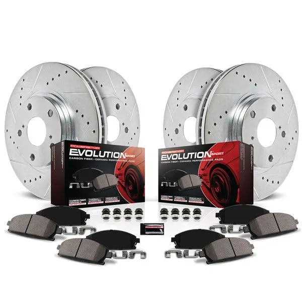 PowerStop Z23 Front And Rear Drilled/Slotted Package 11-23 Charger/Challenger/300 (2 Piston Front)
