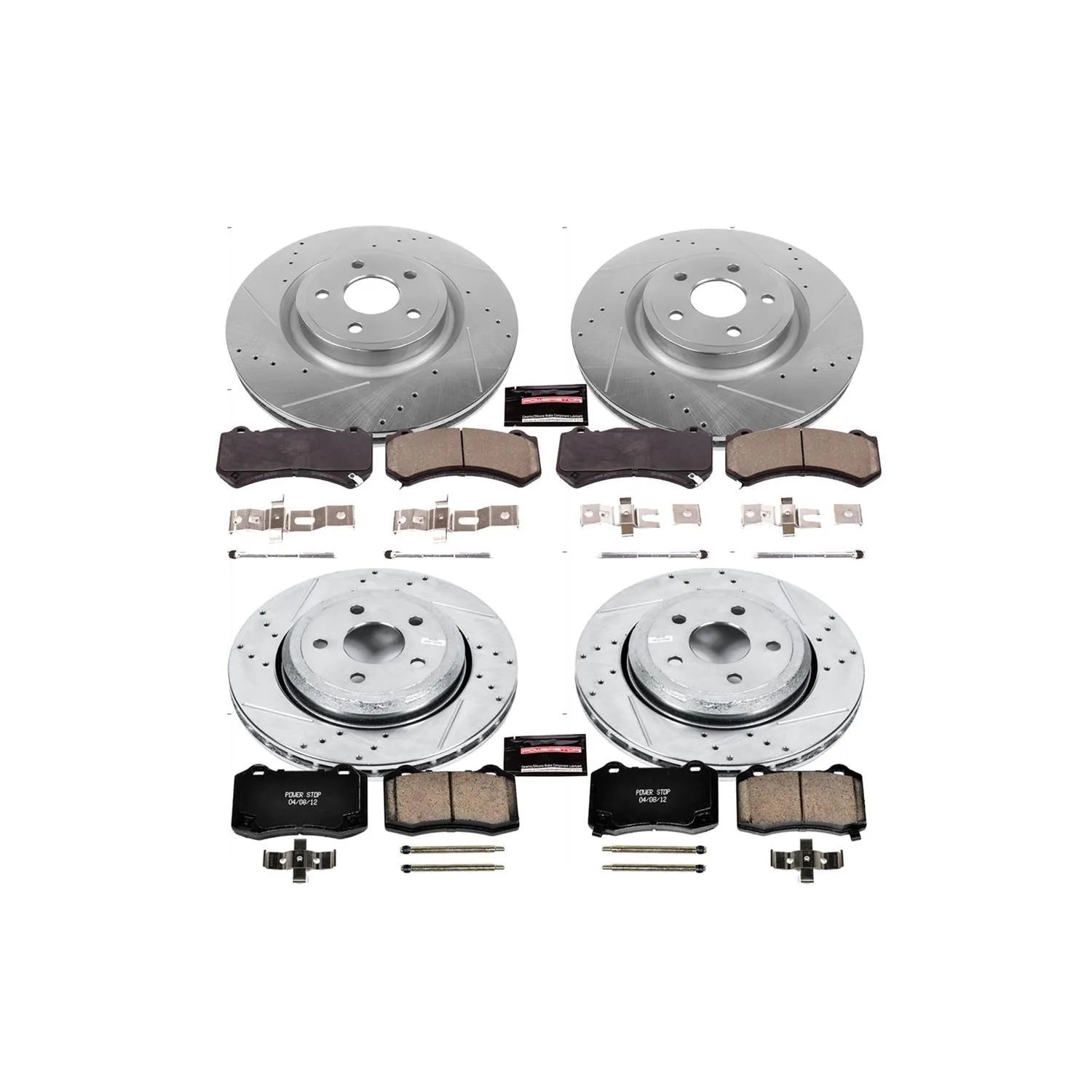 PowerStop 12-21 Jeep Grand Cherokee SRT/ Dodge Durango SRT Front & Rear Z23 Evolution Sport Brake Kit