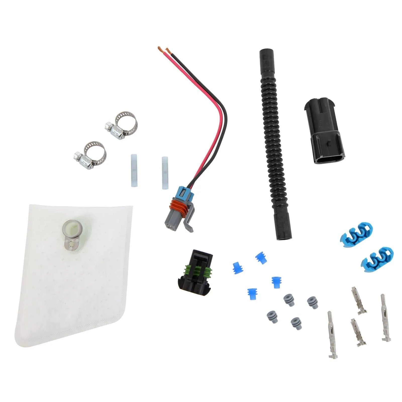 Walbro 450LPH Fuel Pump High Pressure TIA485-2 F90000267 (Universal E85 Ethanol) TI Automotive W/ Install Kit
