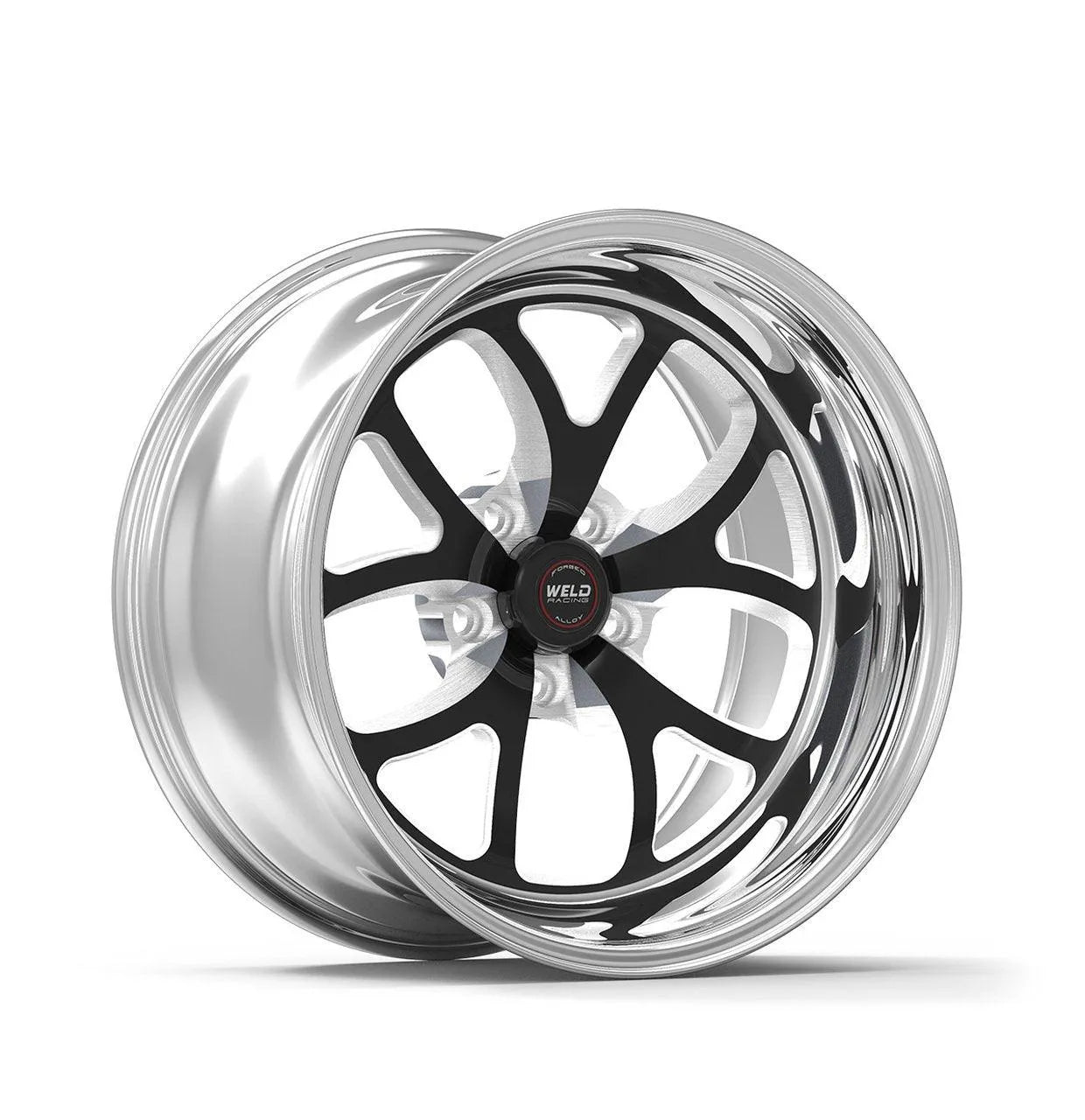 Weld Racing RT-S S76 17x10 / 5x5mm BP / 7.2in. BS Black Drag Wheel (High Pad) - Non-Beadlock