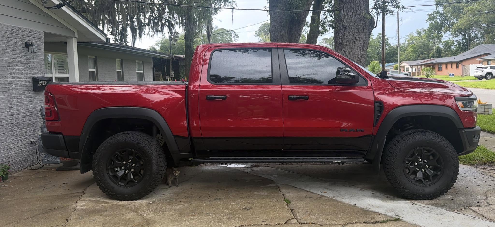 2025-2026 Ram 1500 RHO with Eibach lift kit installed, showing leveled stance and upgraded suspension