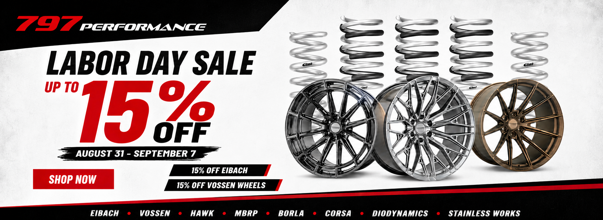 Labor Day Sale: Save Big on Snow Performance, Vossen Wheels & MBRP Exhausts & MORE (Aug 31 – Sep 7)