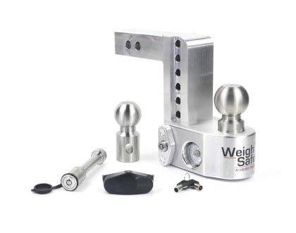 Weigh Safe 6in Drop Hitch w/Built-in Scale & 2in Shank (10K/12.5K GTWR) w/WS05 - Aluminum