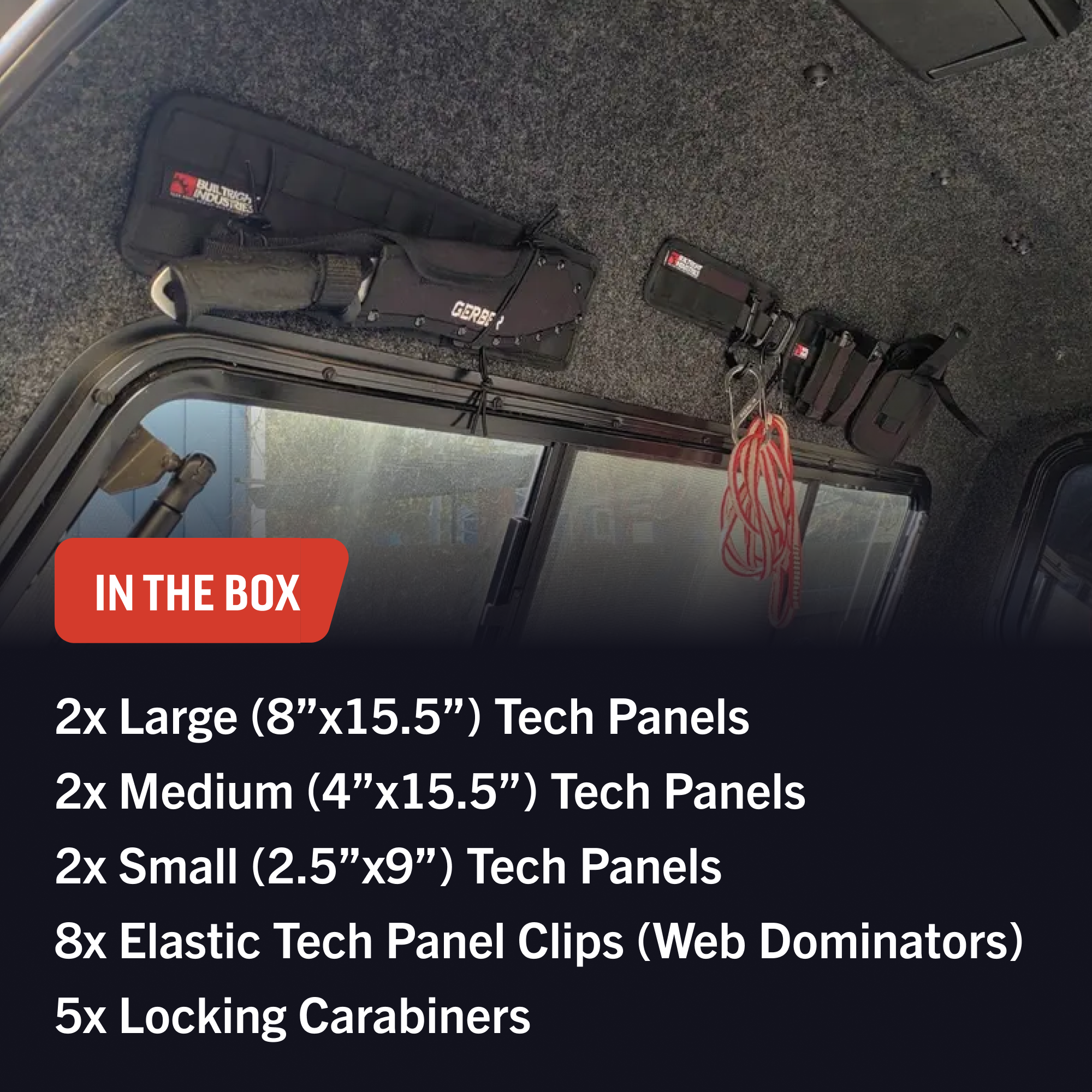 Velcro Tech Panel - Black | 6pc+ Kit