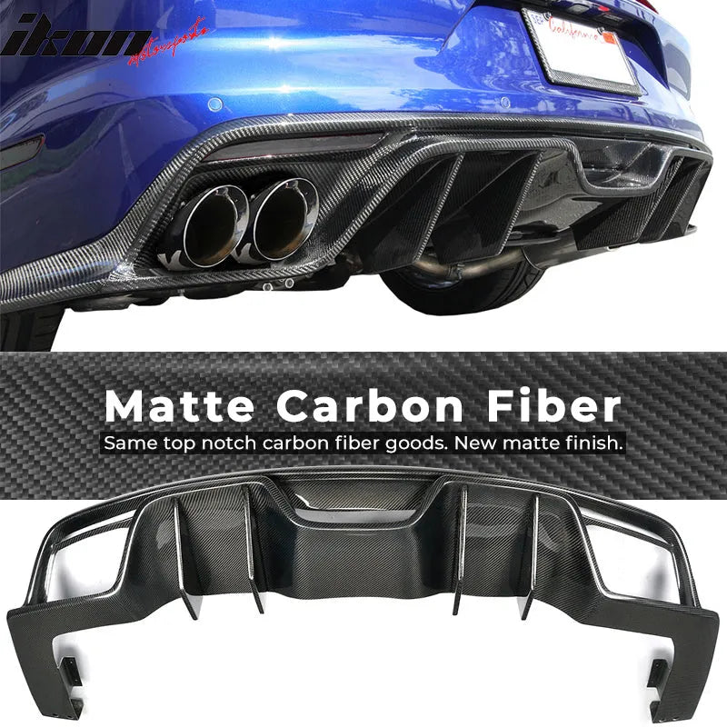 2015-2017 Ford Mustang S550 JC Style Rear Bumper Diffuser Carbon Fiber