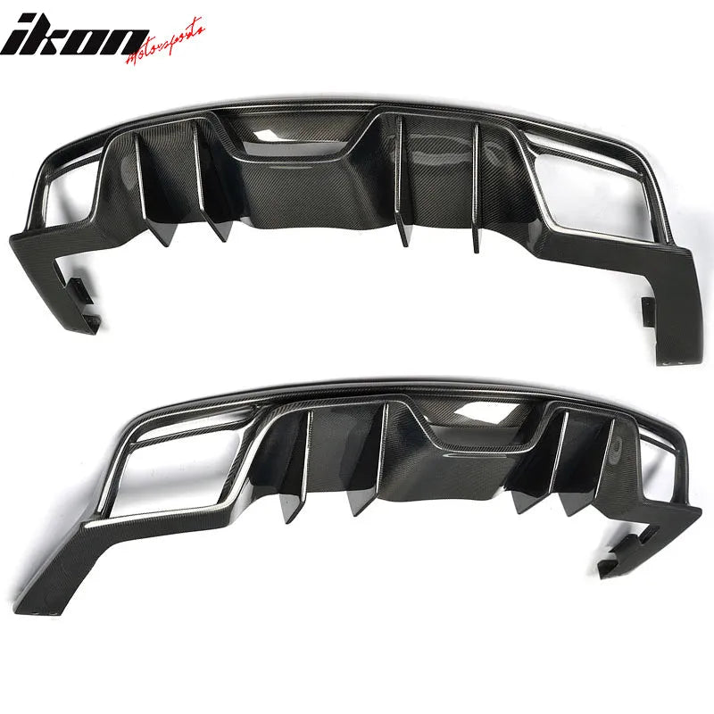 2015-2017 Ford Mustang S550 JC Style Rear Bumper Diffuser Carbon Fiber