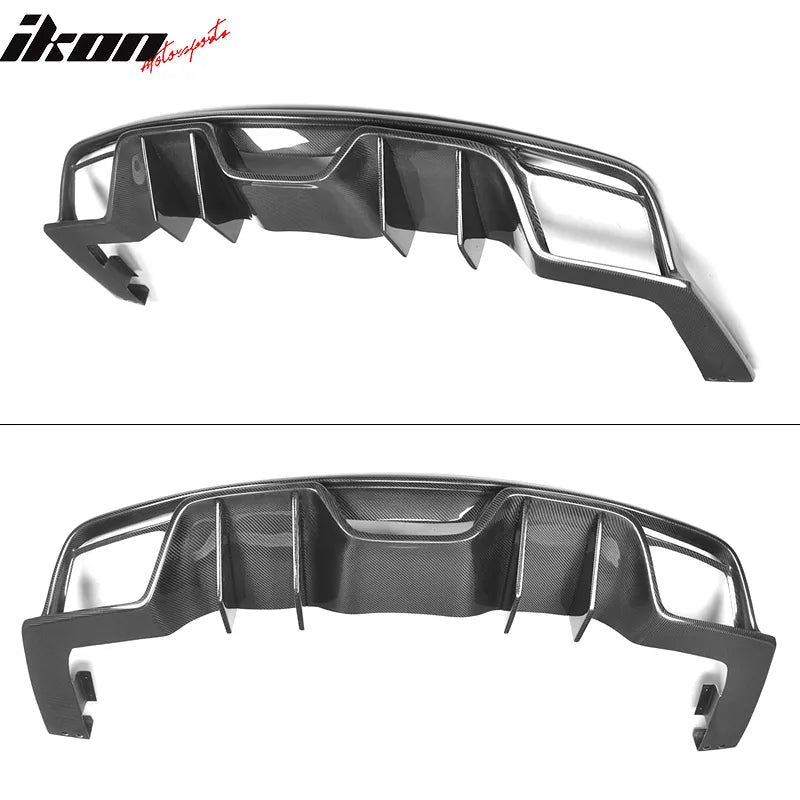 2015-2017 Ford Mustang S550 JC Style Rear Bumper Diffuser Carbon Fiber