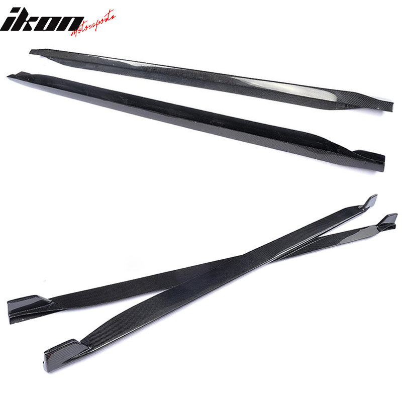 2015-2023 Ford Mustang S550 Coupe JC Style Side Skirts Carbon Fiber