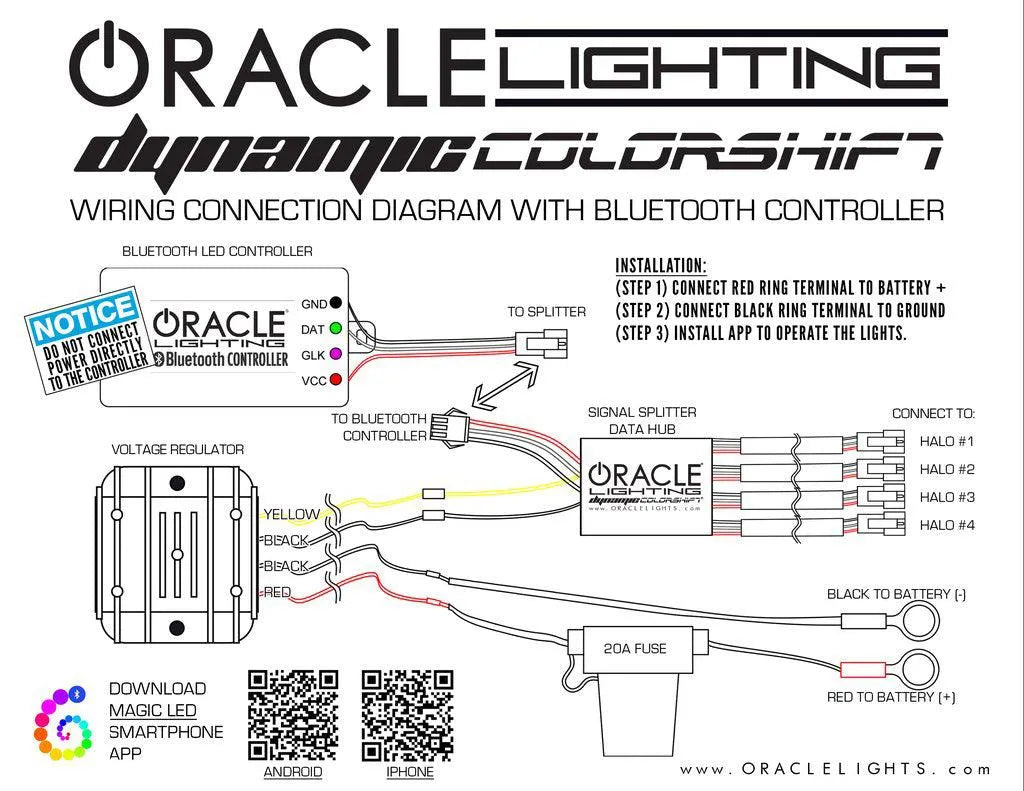 ORACLE Lighting 2015-2017 Ford Mustang V6/GT/Shelby Dynamic ColorSHIFT DRL Upgrade w/Halo Kit