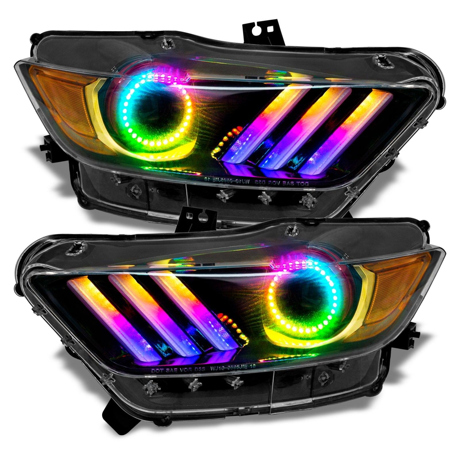 ORACLE Lighting 2015-2017 Ford Mustang V6/GT/Shelby Dynamic ColorSHIFT DRL Upgrade w/Halo Kit