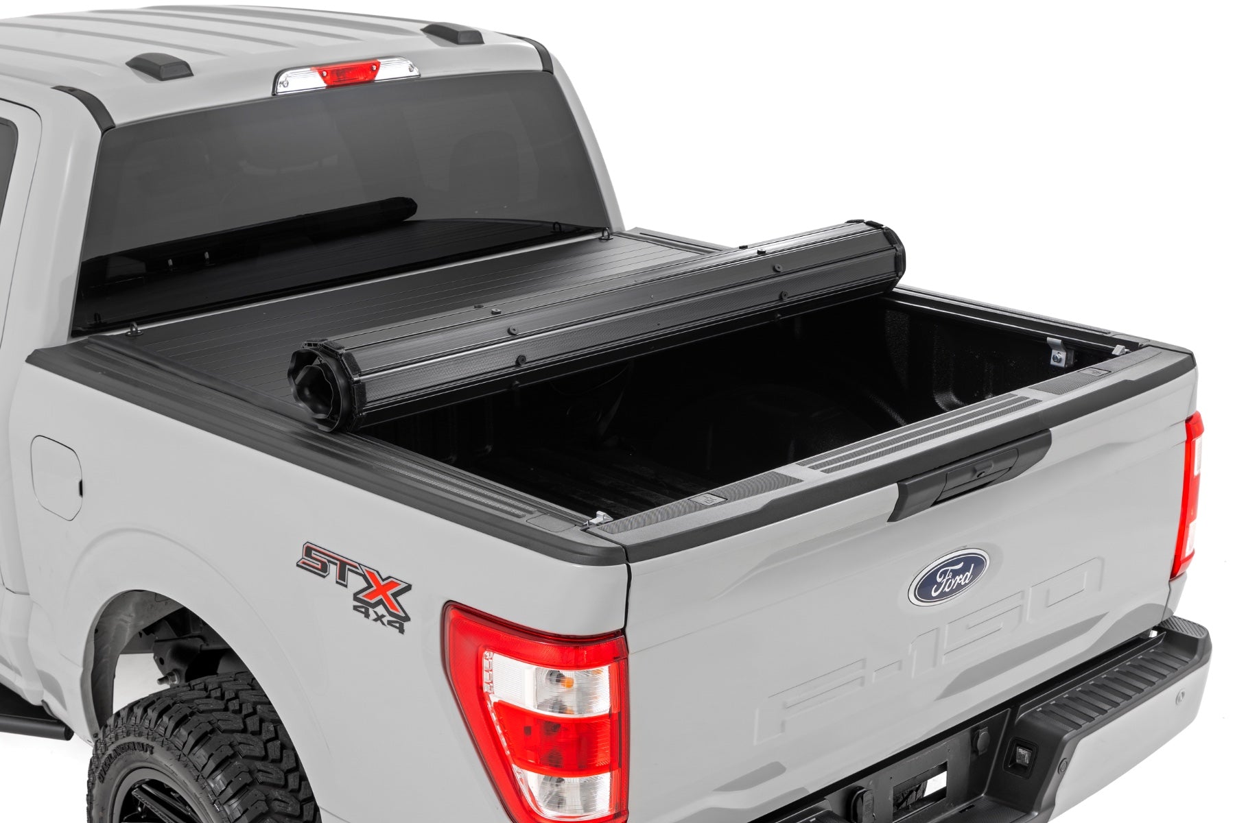 Rough Country Hard Roll Up Bed Cover | 5'7" Bed | Ford F-150 (15-26)/F-150 Lightning (22-26)