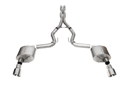 Corsa 2024 Ford Mustang GT Xtreme Cat-Back Exhaust Sys. 3.0in Dual Rear Exit w/4.5in Pro Series Tips (Options)