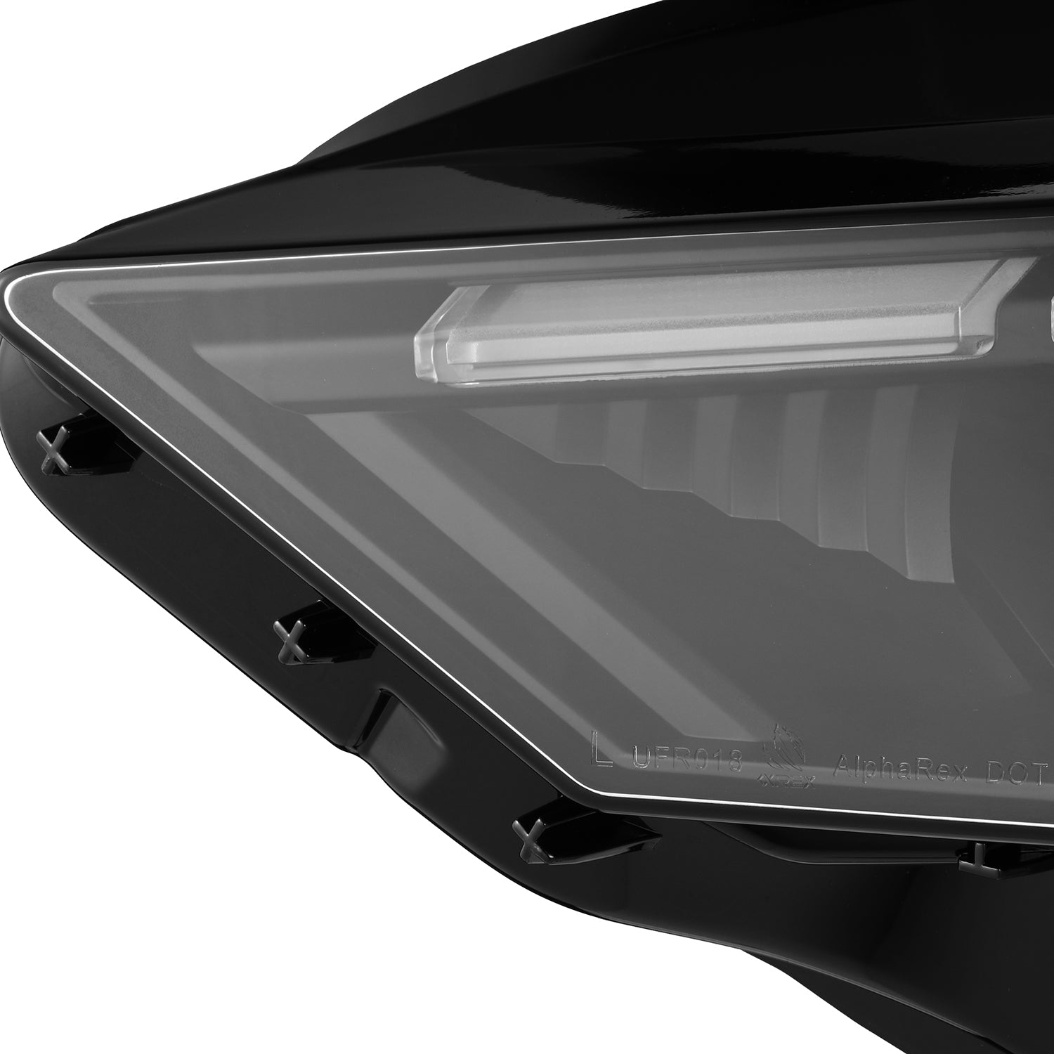 AlphaRex 18-23 Ford Mustang MK II NOVA-Series LED Projector Headlights Black