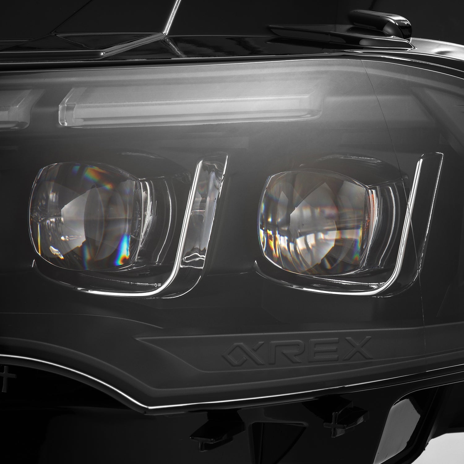 AlphaRex 18-23 Ford Mustang MK II NOVA-Series LED Projector Headlights Black