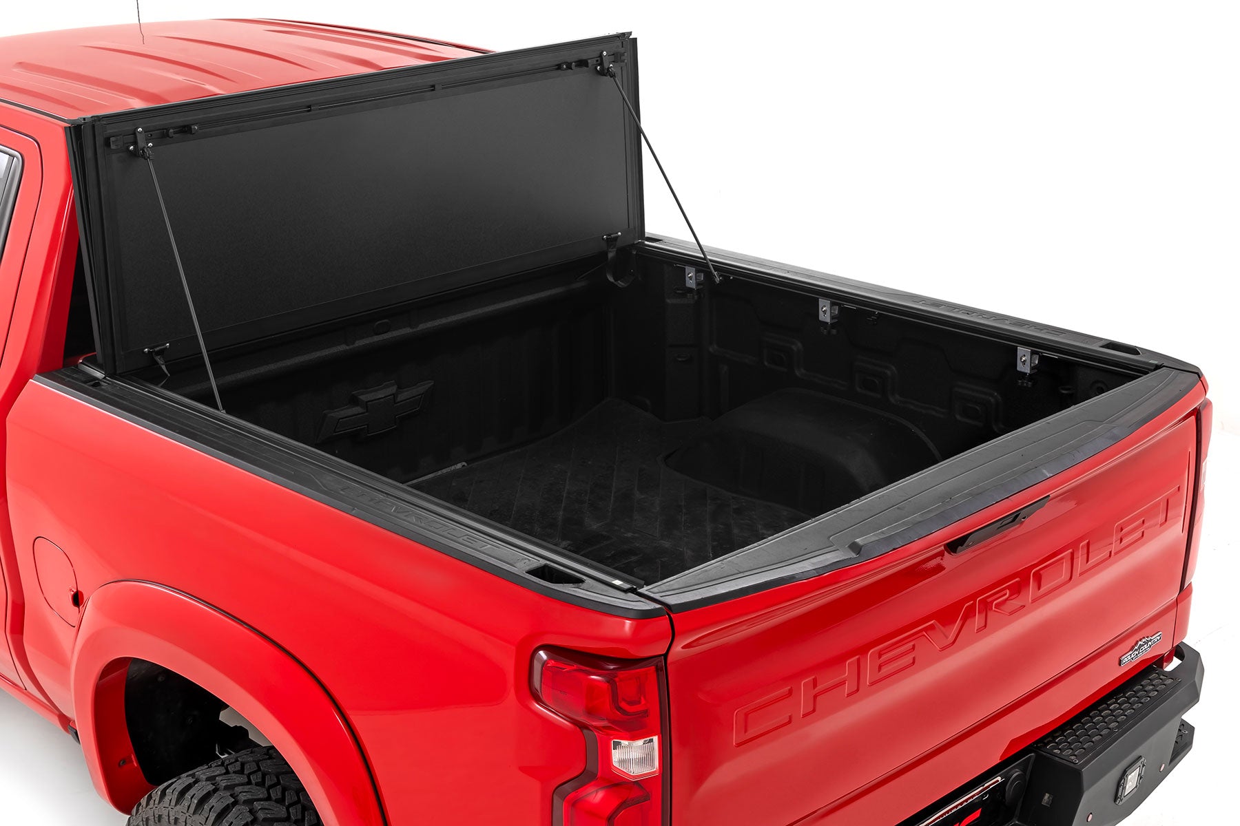Rough Country Hard Tri-Fold Flip Up Bed Cover Chevy/GMC Sierra 1500 (19-26)/Silverado 1500 5'10 Bed