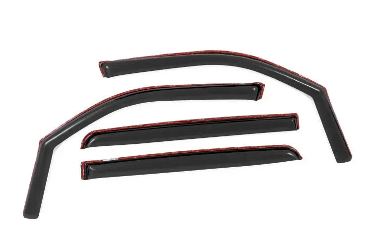 Rough Country Side Window Deflectors In Channel Rain Guard | Ram 1500 Crew Cab  (19-25)/1500 TRX (21-24)