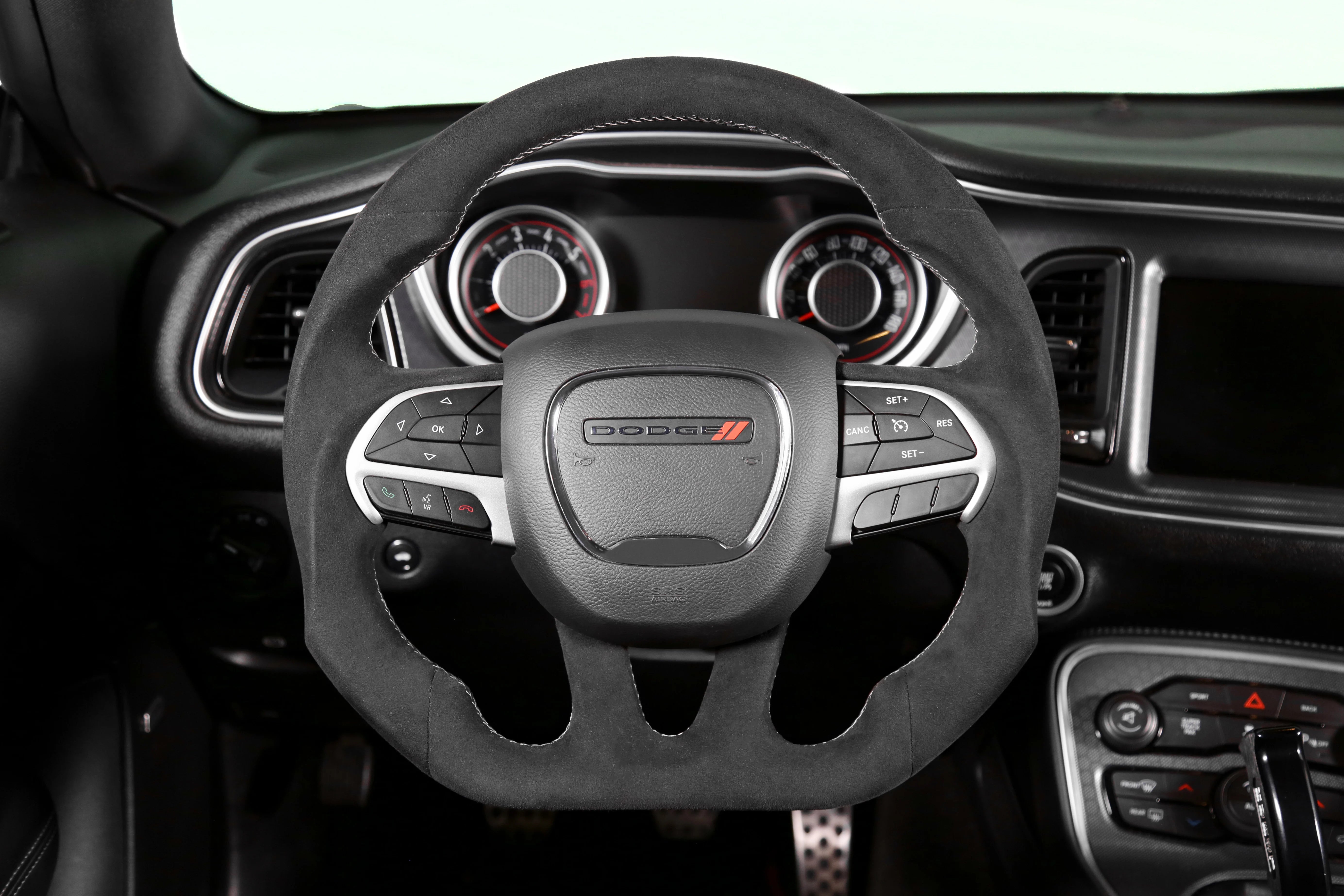 Drake Muscle Cars Steering Wheel - Alcantara Wrapped 2015-2023 Dodge Charger / Challenger