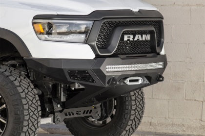 Addictive Desert Designs 2019-2023 Ram Rebel 1500 Stealth Fighter Fr Bumper w/ Winch & Parking Sensor Mounts