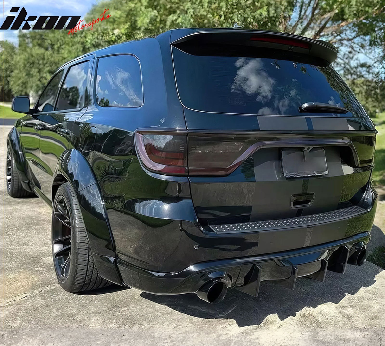 2011-2024 Dodge Durango Rear Bumper Lip Diffuser V2 Gloss Black Apron