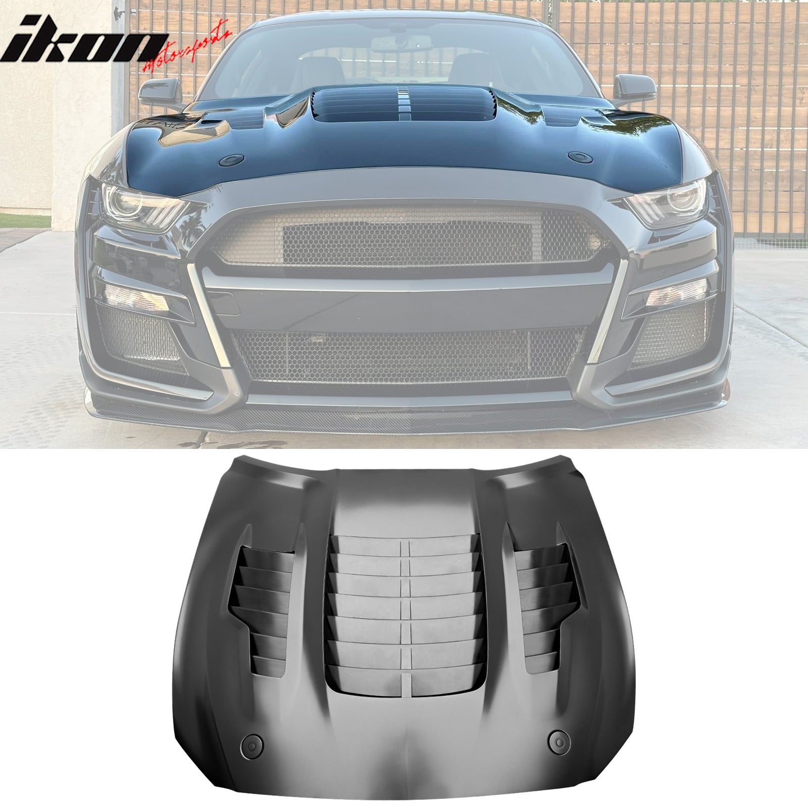 2015-2017 Ford Mustang V6/GT/GT350 GT500KR Style Front Hood Aluminum