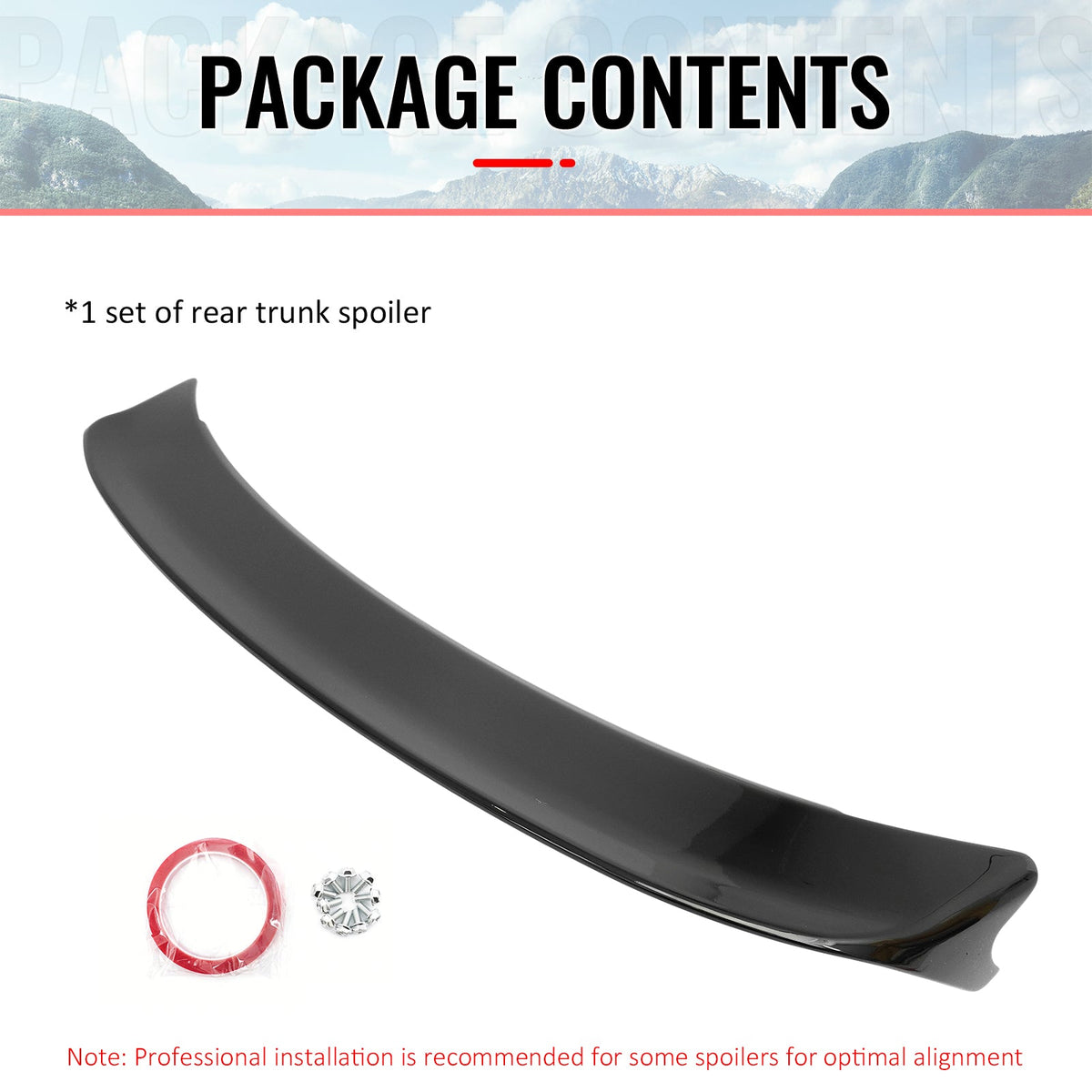 IKON Motorsports Trunk Spoiler for Dodge Charger Redeye 2015-2023 Style Gloss Black ABS