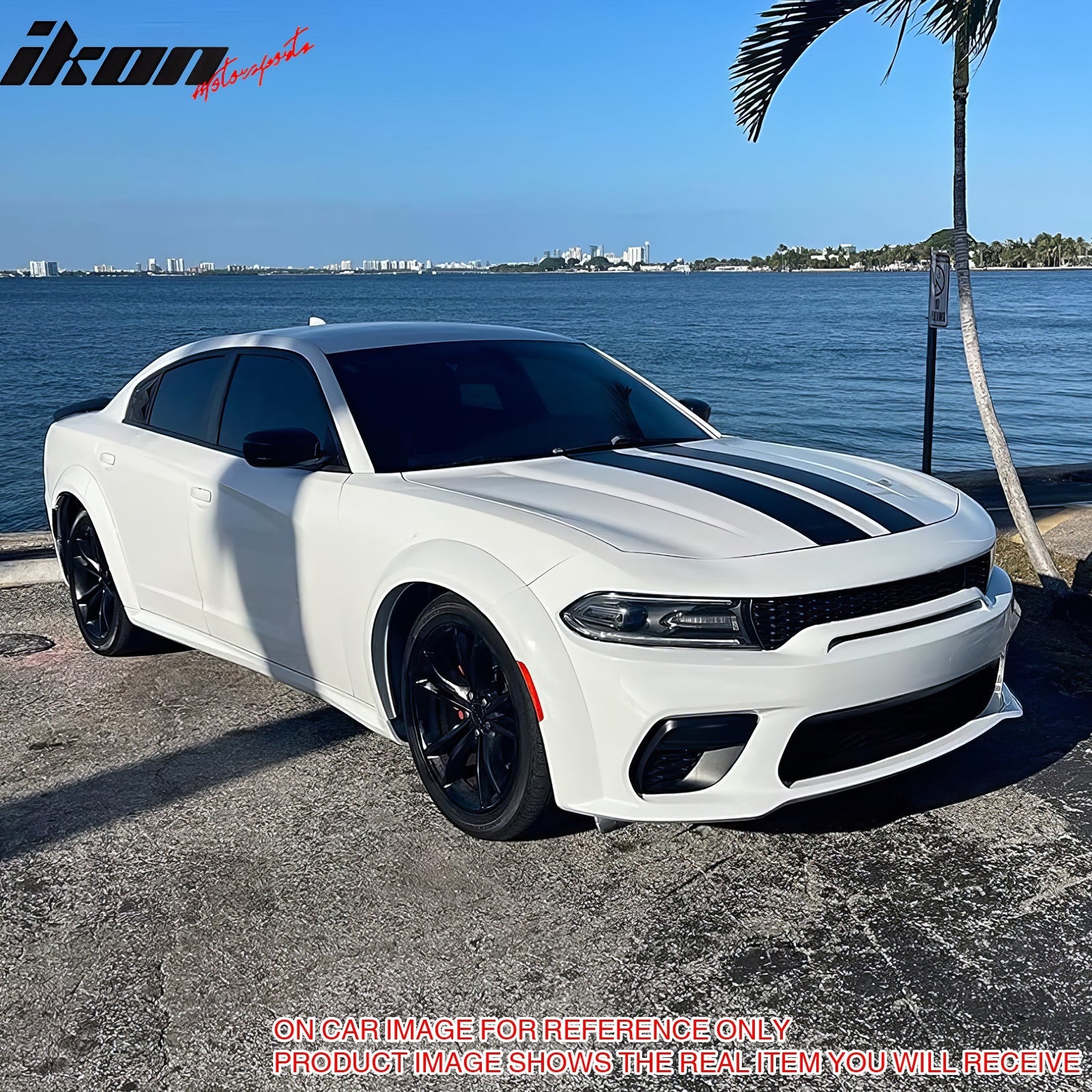 Ikon Motorsports 15-23 Dodge Charger Wide Body Front & Rear Bumper Cover w/ Fender Flare/Diffuser