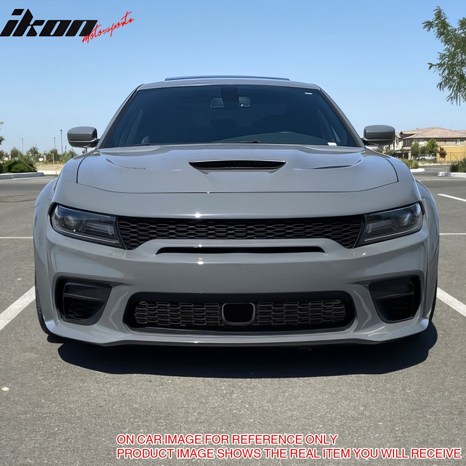 Ikon Motorsports 15-23 Dodge Charger Wide Body Front + Rear Bumper Cover + Fender Flare +Diffuser