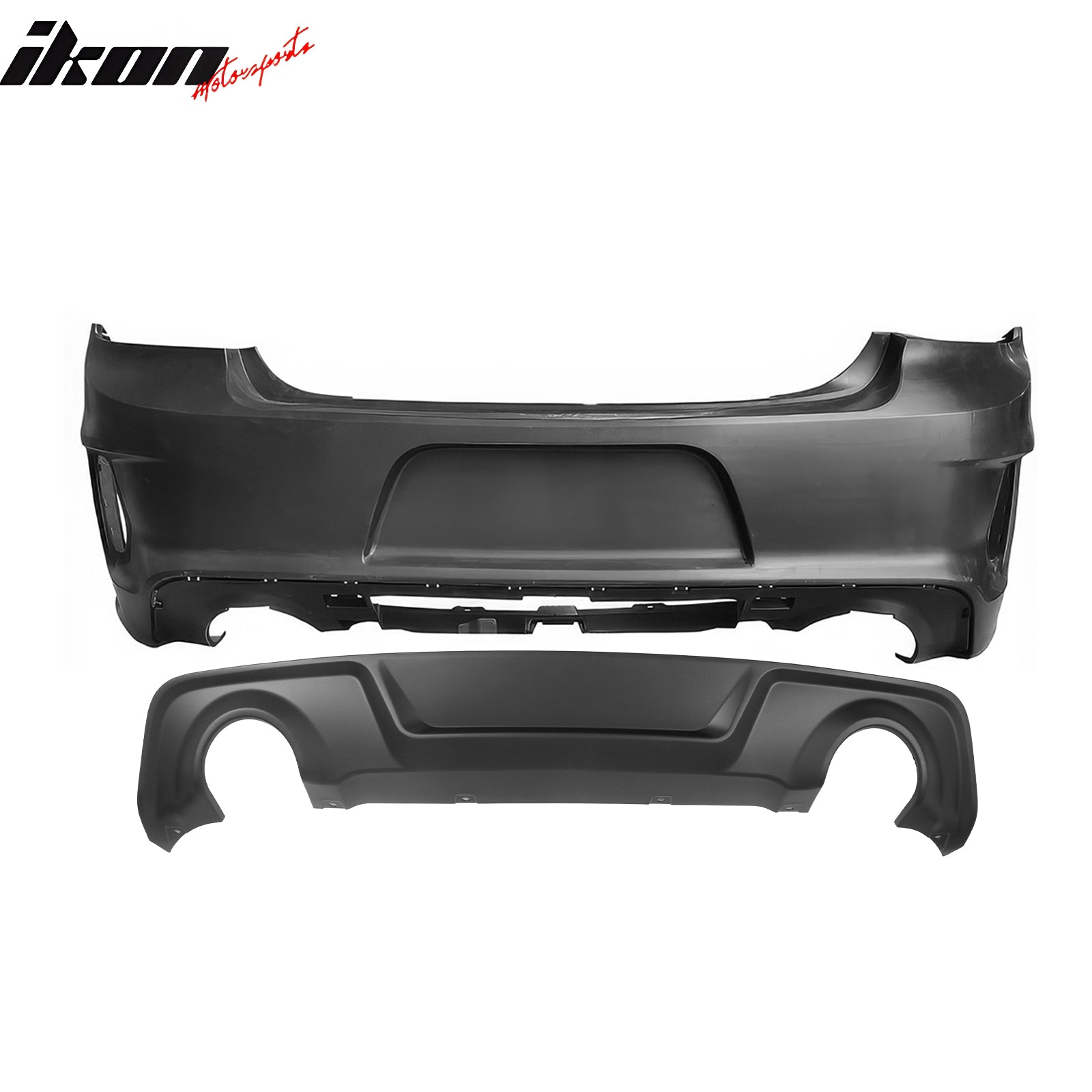 Ikon Motorsports 15-23 Dodge Charger Wide Body Front + Rear Bumper Cover + Fender Flare +Diffuser