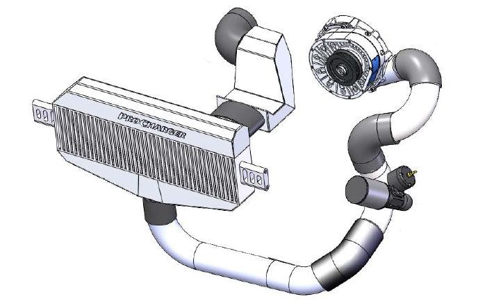 2015-23 Procharger Charger / Challenger 5.7 Complete HO Intercooled System with P-1SC-1 supercharger